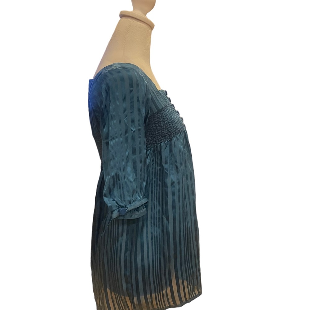 Fossil. 100% Silk. Size Small. Babydoll Blouse. Sheer.🤩🤩 - Picture 5 of 14